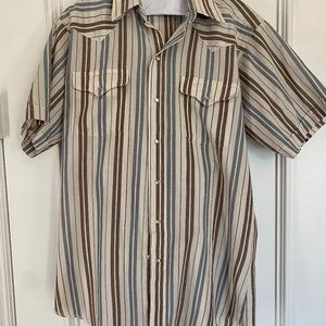 Vintage Panhandle Slim Pearl Snaps Short Sleeve Shirt